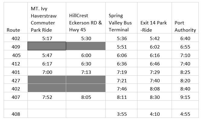 Suburban Schedule Update | Coach USA